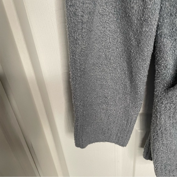 Barefoot Dreams CozyChic Lite Open Front Circle Cardigan in Blue/Gray L/XL - Picture 6 of 11